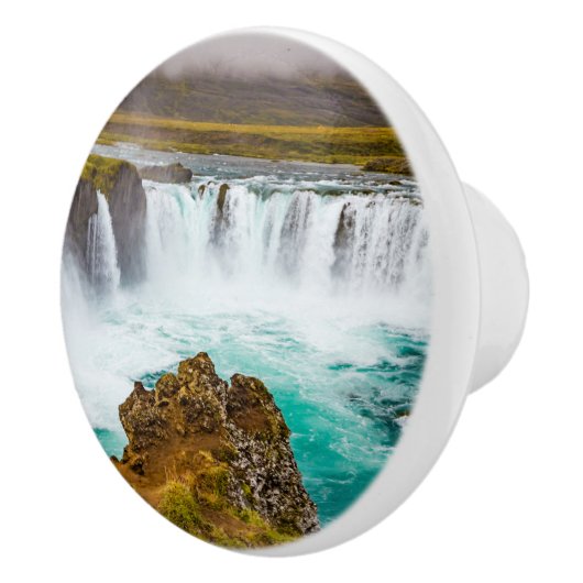 Bouton De Porte En Céramique Cascade de Godafoss, Islande (Droite)