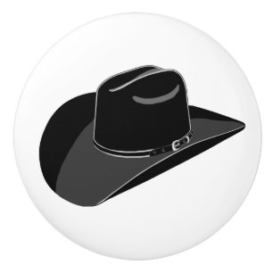 Bouton De Porte En Céramique Casquette Cowboy