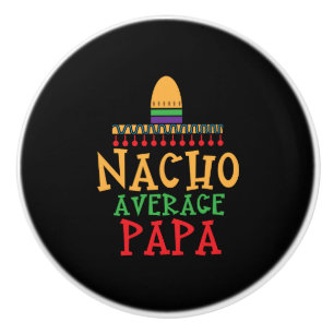 Bouton De Porte En Céramique Casquette mexicain de grand-papa moyen de papa de