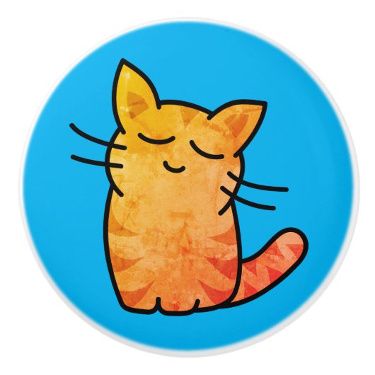Bouton De Porte En Céramique Cat (Devant)