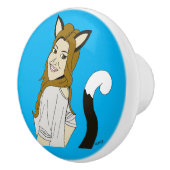 Bouton De Porte En Céramique catgirl (Droite)