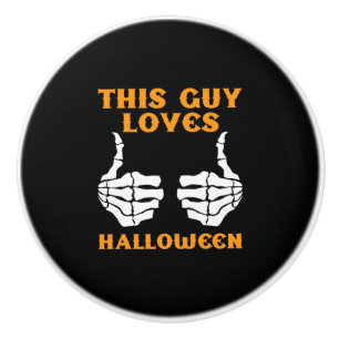 Bouton De Porte En Céramique Ce type adore Halloween