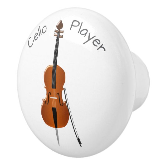 Bouton De Porte En Céramique Cello Design Personalised (Droite)