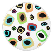 Bouton De Porte En Céramique Centre de Geometric (Devant)