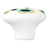 Bouton De Porte En Céramique Centre de Geometric (Côté)