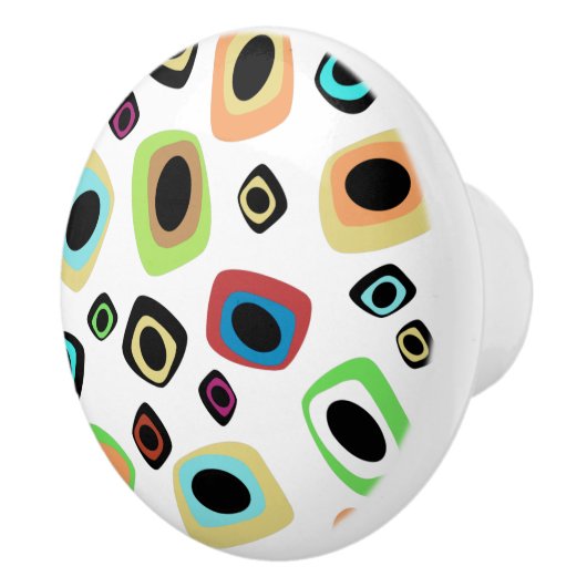 Bouton De Porte En Céramique Centre de Geometric (Droite)