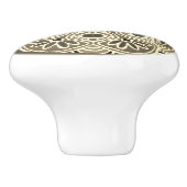 Bouton De Porte En Céramique Ceramic Brown et bronzé brassard (Côté)