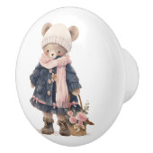 Bouton De Porte En Céramique Ceramic Drawer Pull - Sally (Droite)