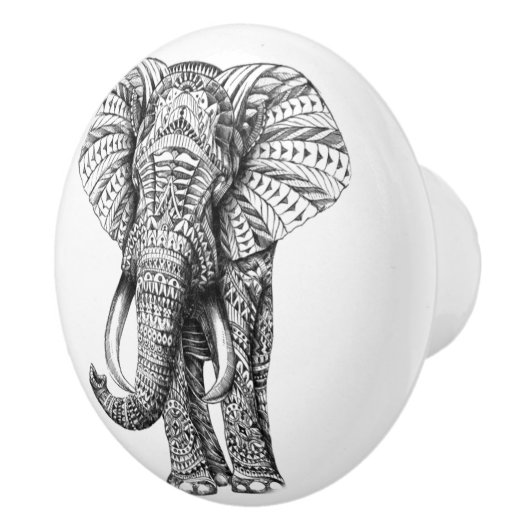 Bouton De Porte En Céramique Ceramic Elephant Door Knob (Droite)