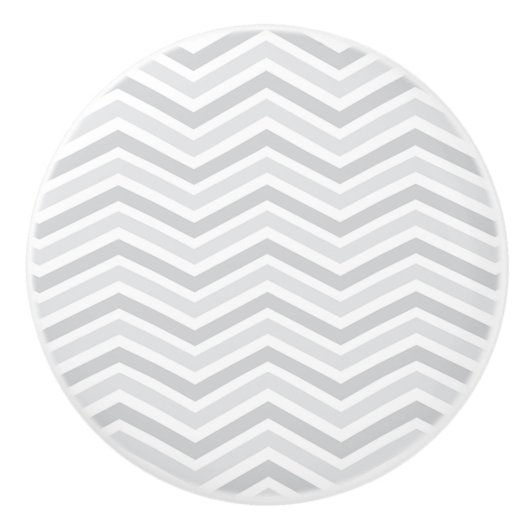 Bouton De Porte En Céramique Ceramic Knob/Grey Chevron (Devant)