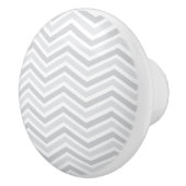 Bouton De Porte En Céramique Ceramic Knob/Grey Chevron (Droite)