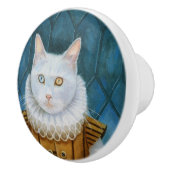 Bouton De Porte En Céramique Ceramic Knob "Renaissance Cat" (Droite)