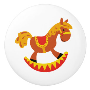 Bouton De Porte En Céramique Ceramic Knob/Rocking Horse