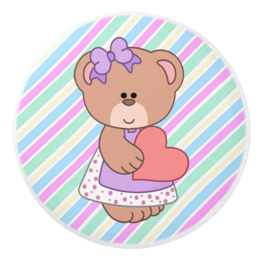 Bouton De Porte En Céramique Ceramic Knoth/Cute Bear (Devant)