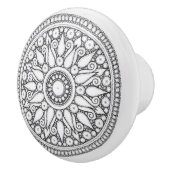 Bouton De Porte En Céramique Ceramic Knows - Black & White Design (Droite)