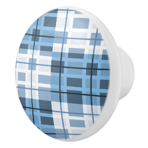 Bouton De Porte En Céramique Céramique Armoire bleu foncé Plaid