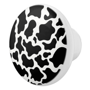 Bouton De Porte En Céramique Céramique Cabinet Knob-Cow Impression
