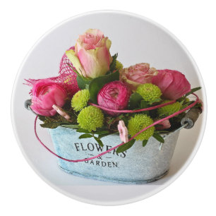 Bouton De Porte En Céramique Céramique Knob Dessiner Tirer Fleurs de campagne d