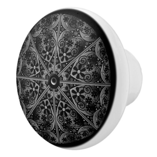 Bouton De Porte En Céramique Céramique noir (Droite)