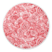 Bouton De Porte En Céramique Céramique rose unique (Devant)