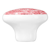 Bouton De Porte En Céramique Céramique rose unique (Côté)