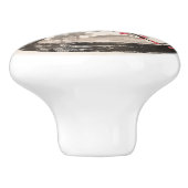 Bouton De Porte En Céramique Cercle d'Enso de zen et arbre de Sakura (Côté)