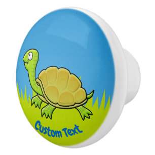 Bouton De Porte En Céramique Cercle en céramique de tortue de dessin