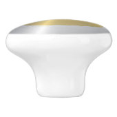 Bouton De Porte En Céramique Cercle or avec bordure argent (Côté)