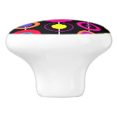 Bouton De Porte En Céramique Cercles de conception (Côté)