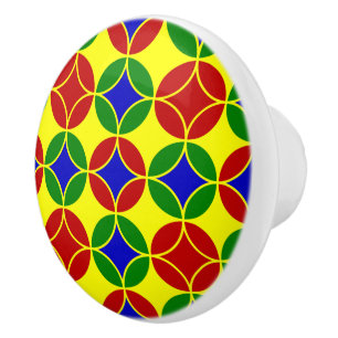 Bouton De Porte En Céramique Cercles primaires-01-KNOB CÉRAMIQUE