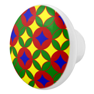 Bouton De Porte En Céramique Cercles primaires-02-KNOB CÉRAMIQUE