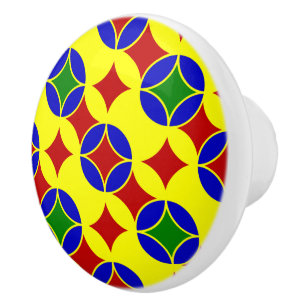 Bouton De Porte En Céramique Cercles primaires-03-KNOB CÉRAMIQUE