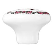 Bouton De Porte En Céramique Cercles rose Ceramic Knob (Côté)