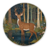 Bouton De Porte En Céramique Cerf de forêt rétro (Devant)