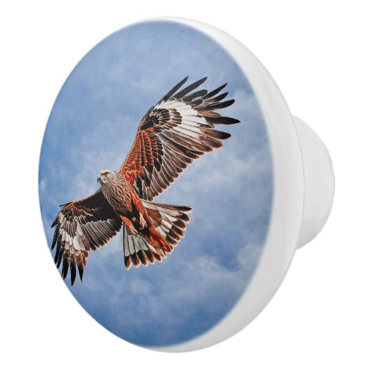 Bouton De Porte En Céramique Cerf-volant rouge (Droite)