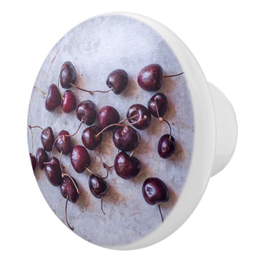 Bouton De Porte En Céramique Cerises (Droite)