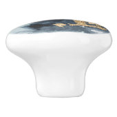 Bouton De Porte En Céramique Cerulean & Or (Côté)