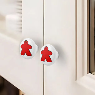Bouton De Porte En Céramique Chambre De Jeu Des Membres Rouge Mignonne
