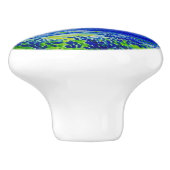 Bouton De Porte En Céramique champs de bleuet (Côté)