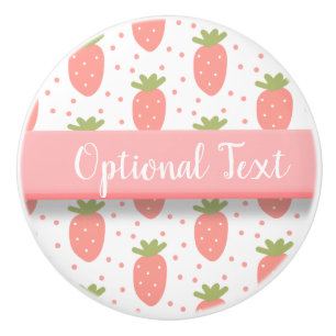 Bouton De Porte En Céramique Champs de fraises