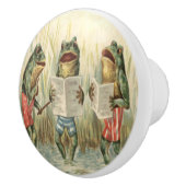 Bouton De Porte En Céramique Chanter des grenouilles (Droite)