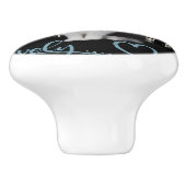 Bouton De Porte En Céramique Chat (Côté)