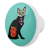 Bouton De Porte En Céramique Chat noir de Sugar (Droite)