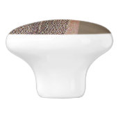 Bouton De Porte En Céramique Chat Tabby Gris Fumé (Côté)