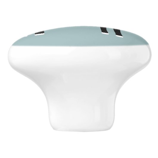 Bouton De Porte En Céramique Chat Tuxedo noir et blanc (Côté)