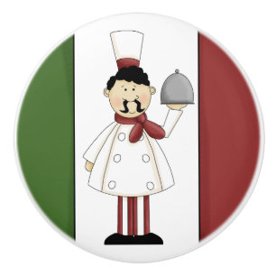 Bouton De Porte En Céramique Chef italien #4