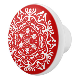 Bouton De Porte En Céramique Cherry Mandala