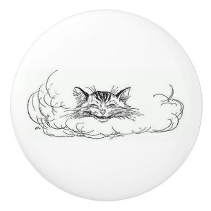 Bouton De Porte En Céramique Cheshire Cat (Alice au pays des merveilles)