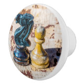 Bouton De Porte En Céramique Chess Pawn et Knight - anciens combattants (Droite)
