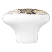 BOUTON DE PORTE EN CÉRAMIQUE CHEVAL BROWN (Côté)